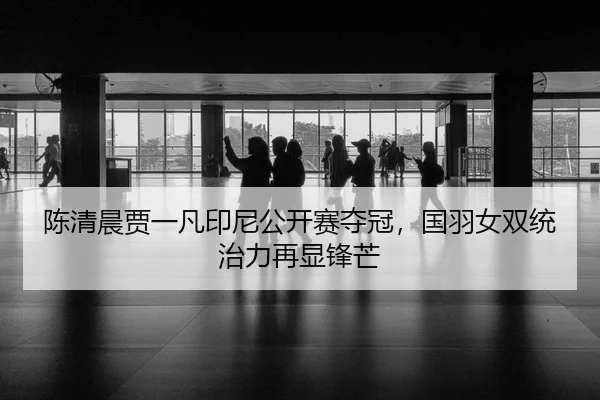 陈清晨贾一凡印尼公开赛夺冠，国羽女双统治力再显锋芒